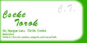 cseke torok business card